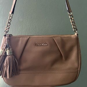 Calvin Klein nude shoulder bag